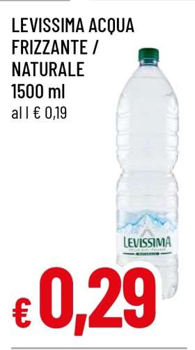 LEVISSIMA ACQUA FRIZZANTE / NATURALE