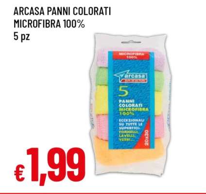 ARCASA PANNI COLORATI MICROFIBRA 100%