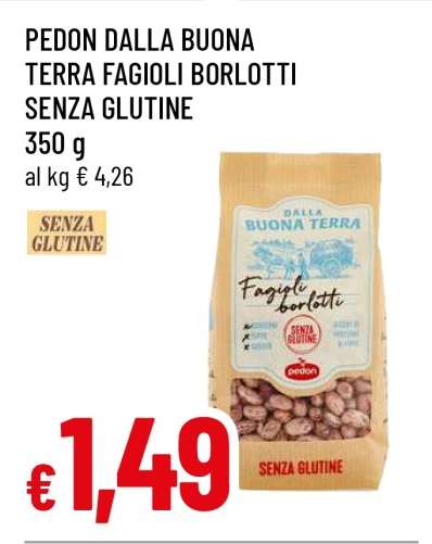 PEDON DALLA BUONA TERRA FAGIOLI BORLOTTI SENZA GLUTINE