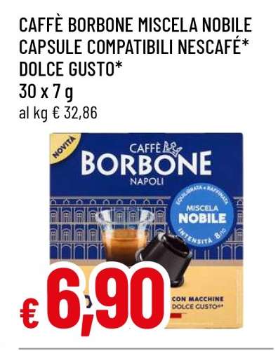CAFFÈ BORBONE MISCELA NOBILE CAPSULE COMPATIBILI NESCAFÉ DOLCE GUSTO