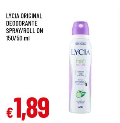 LYCIA ORIGINAL DEODORANTE SPRAY/ROLL ON
