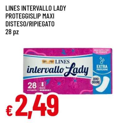 LINES INTERVALLO LADY PROTEGGISLIP MAXI DISTESO/RIPIEGATO