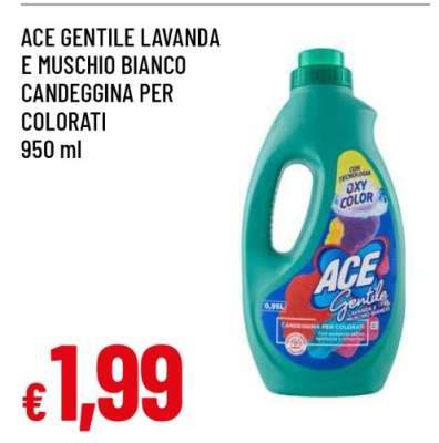 ACE Gentile Lavanda e Muschio Bianco Candeggina per Colorati
