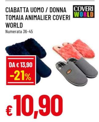 CIABATTA UOMO / DONNA TOMAIA ANIMALIER COVERI WORLD