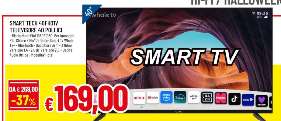 SMART TECH 40FH0V TELEVISORE 40 POLLICI