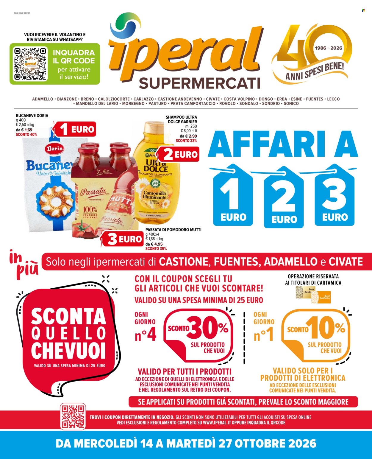 Volantino Iperal - 14/10/2026 - 27/10/2026. Pagina 1