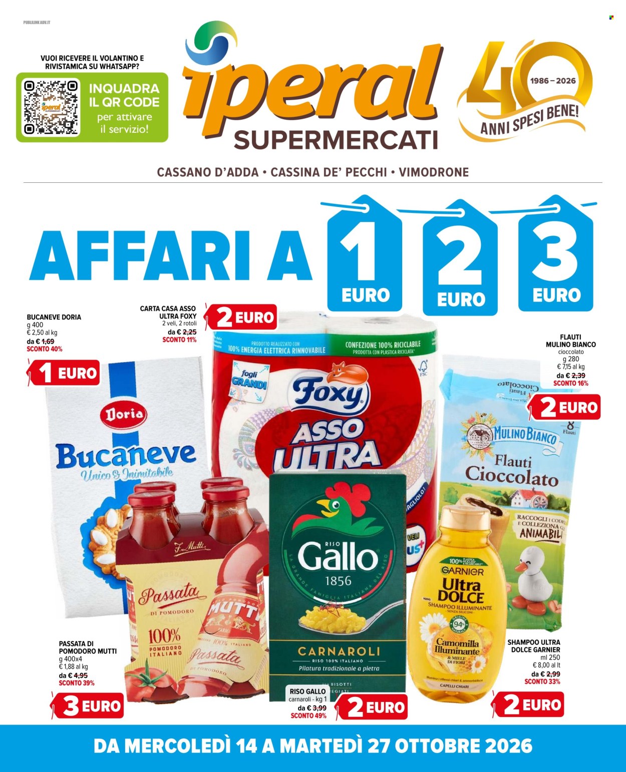 Volantino Iperal - 14/10/2026 - 27/10/2026. Pagina 1