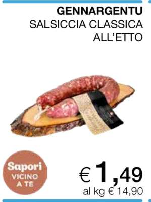 GENNARGENTU SALSICCIA CLASSICA ALL’ETTO