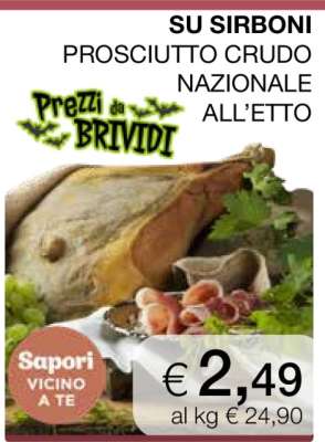 SU SIRBONI PROSCIUTTO CRUDO NAZIONALE ALL’ETTO