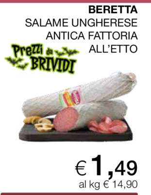 BERETTA SALAME UNGHERESE ANTICA FATTORIA ALL’ETTO