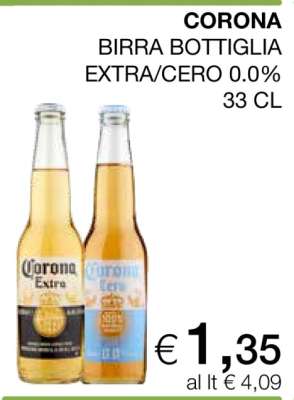 CORONA BIRRA BOTTIGLIA EXTRA/CERO 0.0% 33 CL