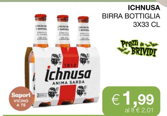ICHNUSA BIRRA BOTTIGLIA 3X33 CL