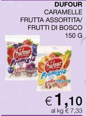 DUFOUR CARAMELLE FRUTTA ASSORTITA/FRUTTI DI BOSCO 150 G