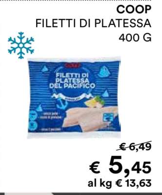 COOP FILETTI DI PLATESSA 400 G