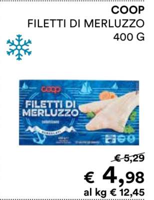 COOP FILETTI DI MERLUZZO 400 G