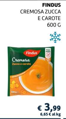 FINDUS CREMOSA ZUCCA E CAROTE 600 G