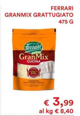 FERRARI GRANMIX GRATTUGIATO 475 G