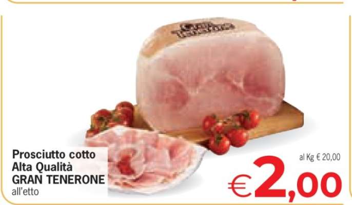 PROSCIUTTO COTTO ALTA QUALITÀ GRAN TENERONE