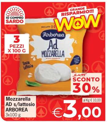 Mozzarella AD s/lattosio ARBOREA