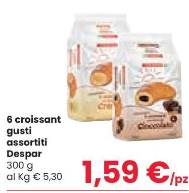 6 croissant gusti assortiti Despar