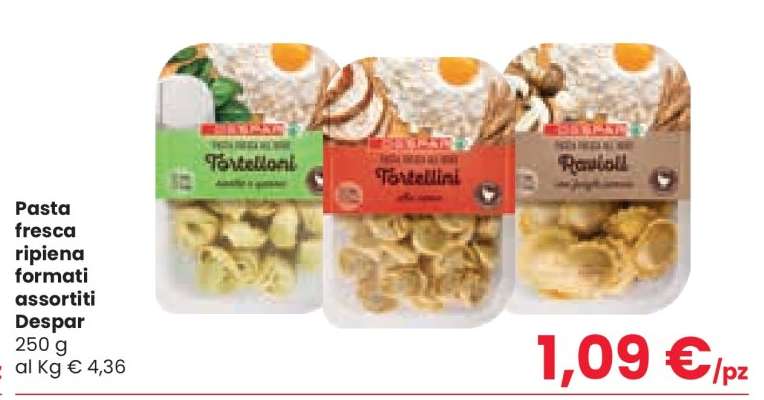 Pasta fresca ripiena formati assortiti Despar