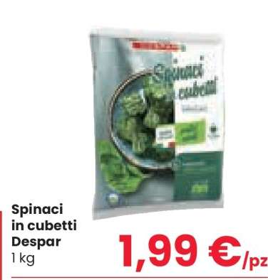 Spinaci in Cubetti