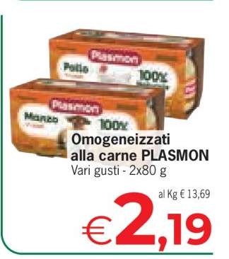 Omogeneizzati alla carne Plasmon