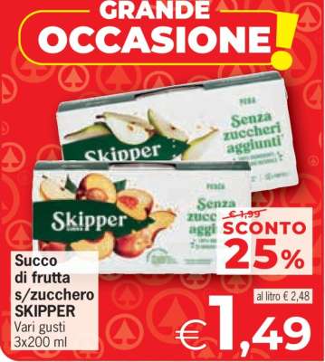 Succo di frutta s/zucchero SKIPPER