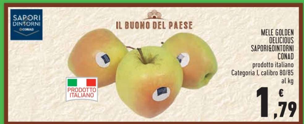 MELE GOLDEN DELICIOUS SAPORIDINTORNI CONAD