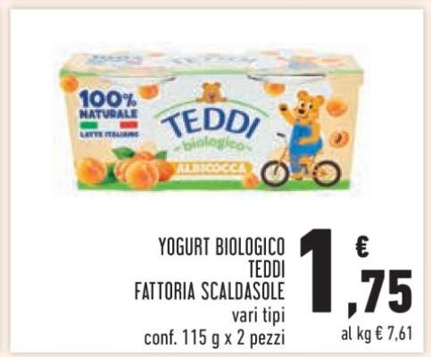 YOGURT BIOLOGICO TEDDI FATTORIA SCALDASOLE