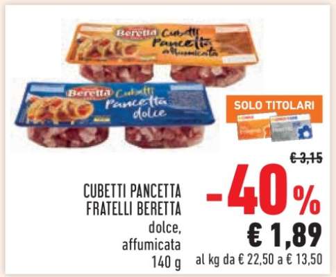 CUBETTI PANCETTA FRATELLI BERETTA