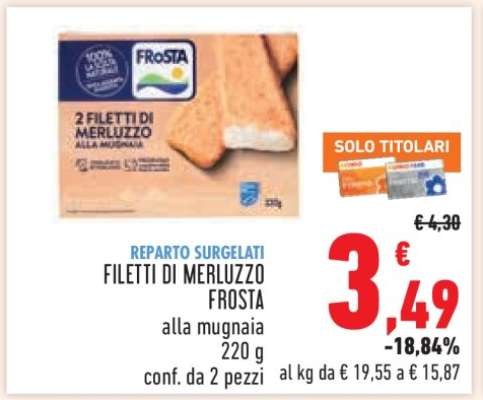 FILETTI DI MERLUZZO FROSTA