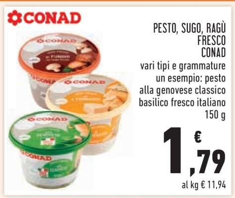 PESTO, SUGO, RAGÙ FRESCO CONAD