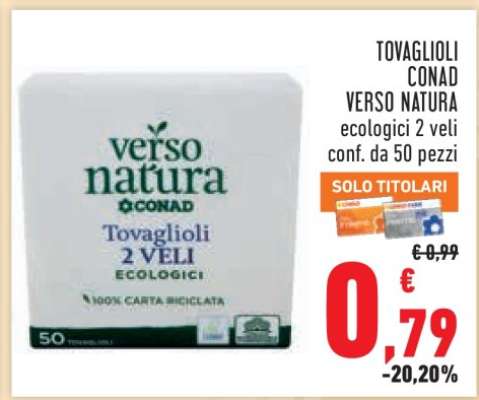 Tovaglioli Conad Verso Natura