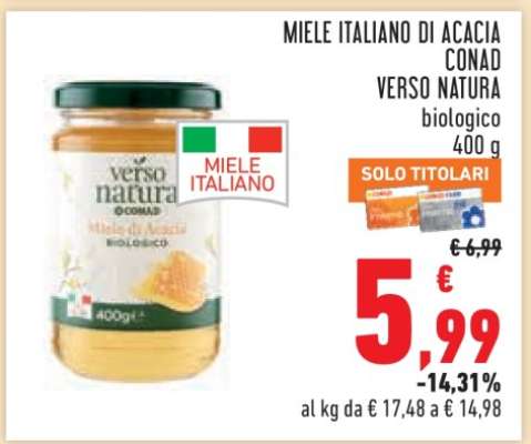 Miele Italiano di Acacia Conad Verso Natura