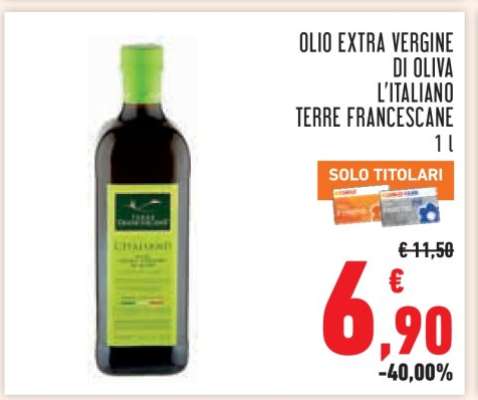 Olio Extra Vergine di Oliva L'Italiano Terre Francescane