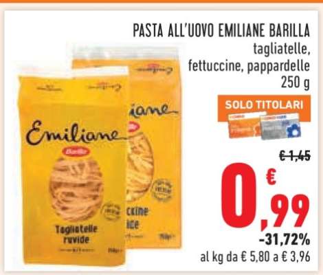 PASTA ALL'UOVO EMILIANE BARILLA