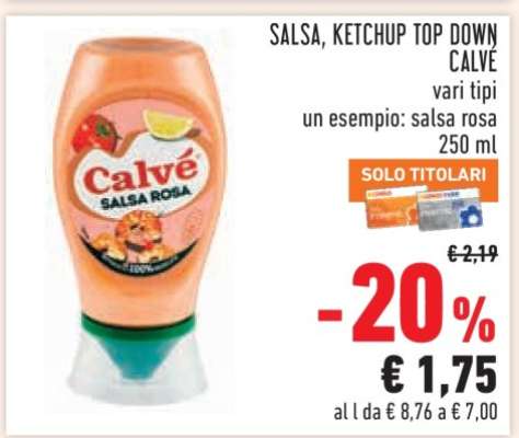 SALSA, KETCHUP TOP DOWN CALVÈ