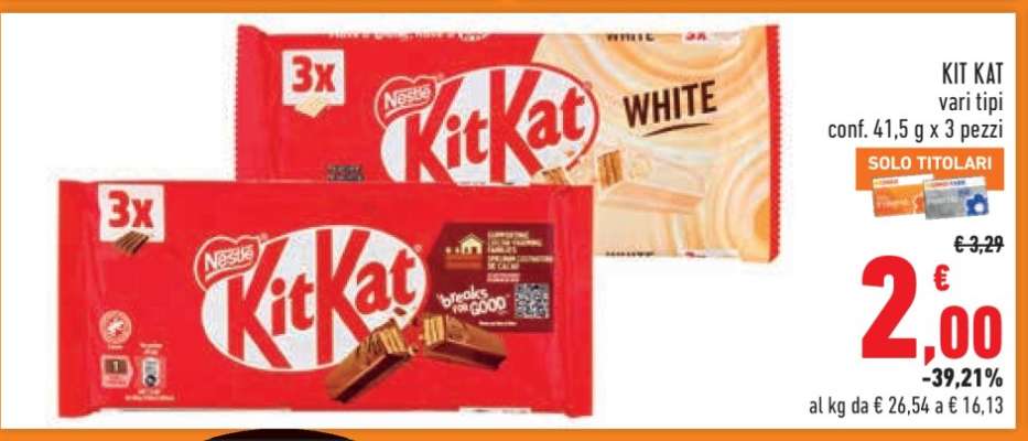 KIT KAT vari tipi