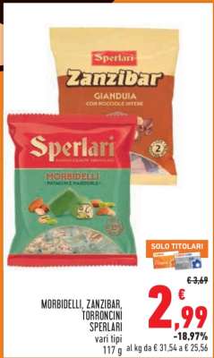 MORBIDELLI, ZANZIBAR, TORRONCINI SPERLARI
