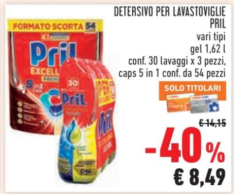 DETERSIVO PER LAVASTOVIGLIE PRIL