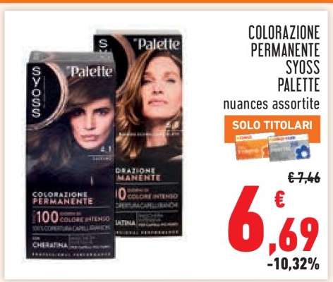COLORAZIONE PERMANENTE SYOSS PALETTE