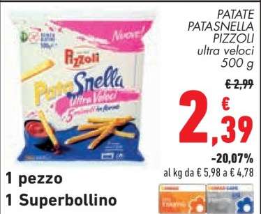PATATE PATASNELLA PIZZOLI ultra veloci 500 g