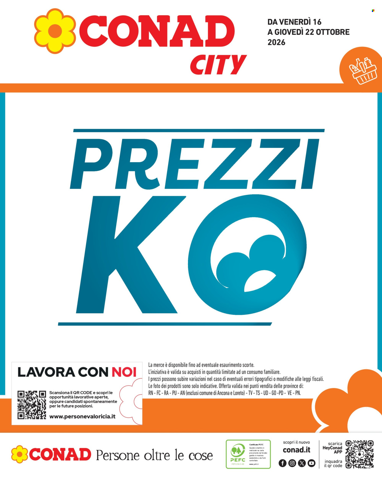 Volantino Conad - 16/10/2026 - 22/10/2026. Pagina 1