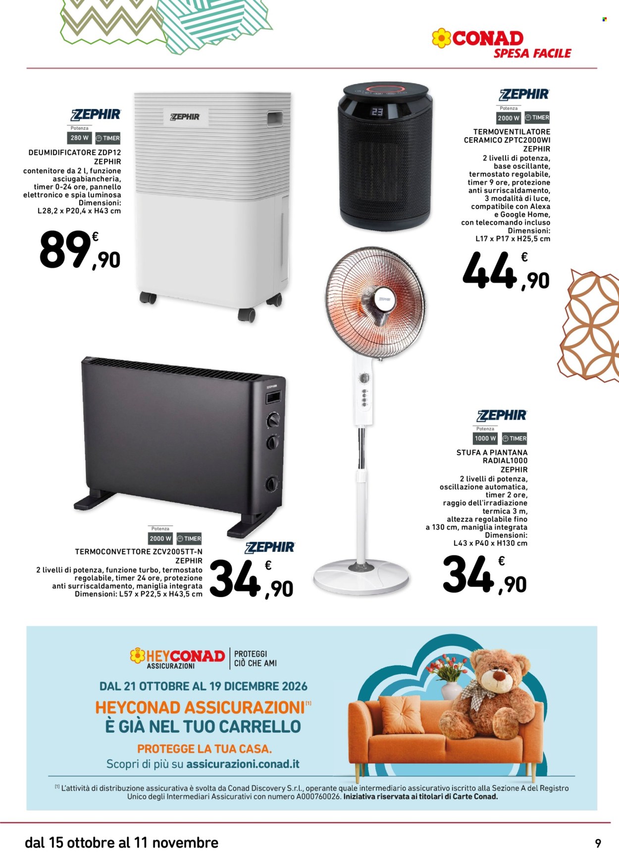 Volantino Spesa Facile Conad - 15/10/2026 - 11/11/2026. Pagina 9