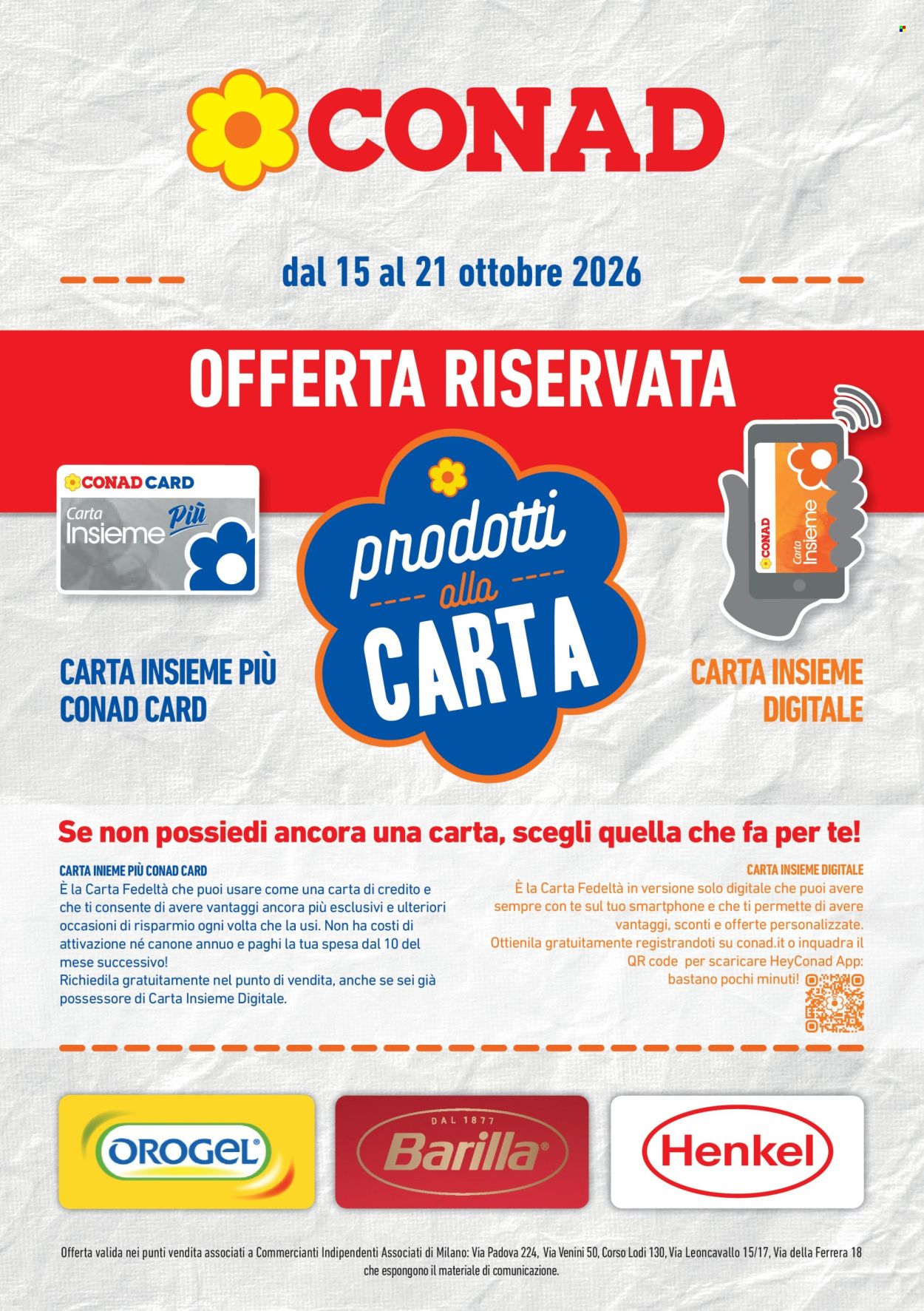 Volantino Conad - 15/10/2026 - 21/10/2026. Pagina 1