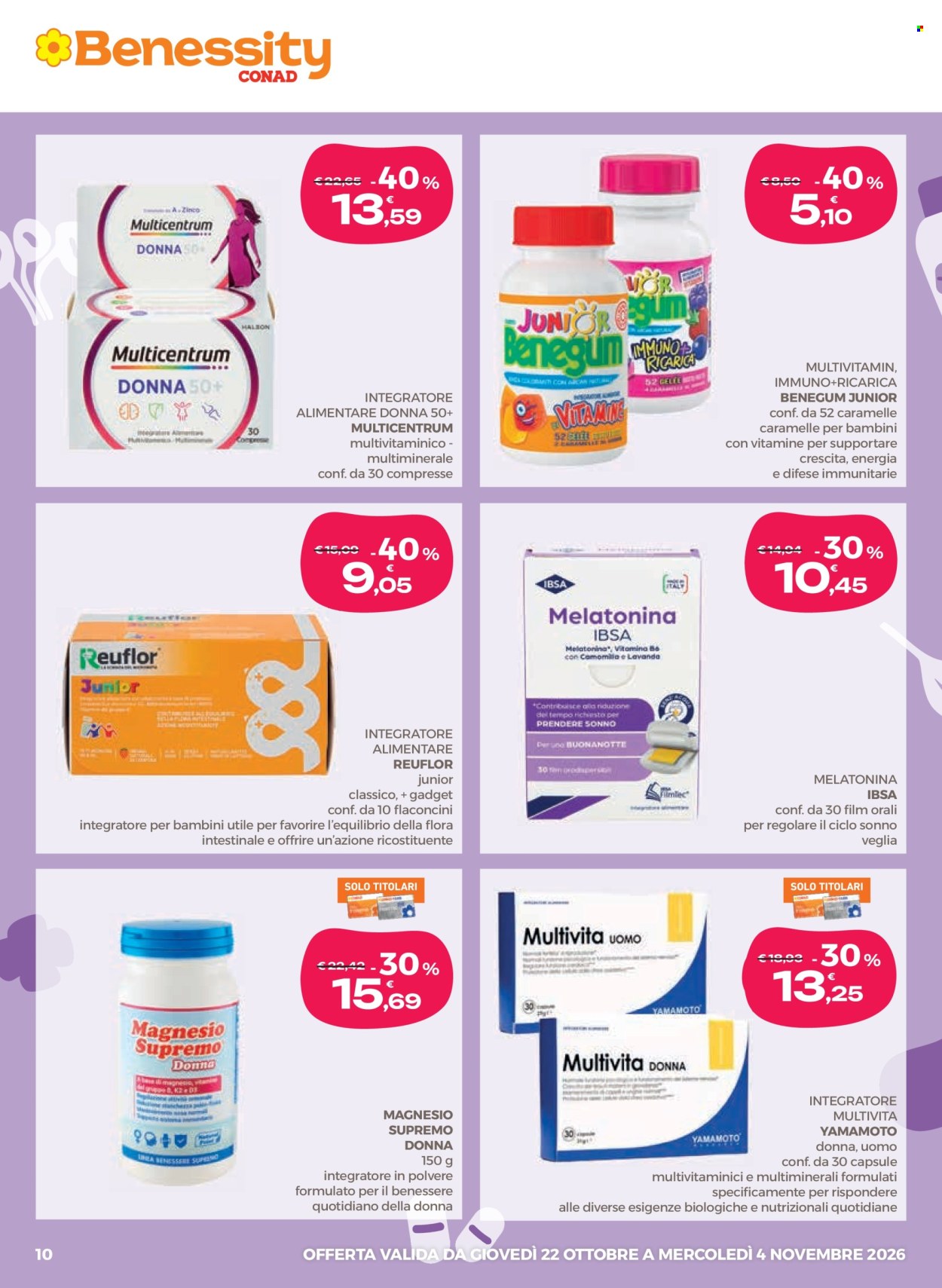 Volantino Benessity Conad - 22/10/2026 - 4/11/2026. Pagina 10