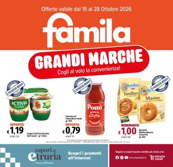 Volantino Famila - 15/10/2026 - 28/10/2026.