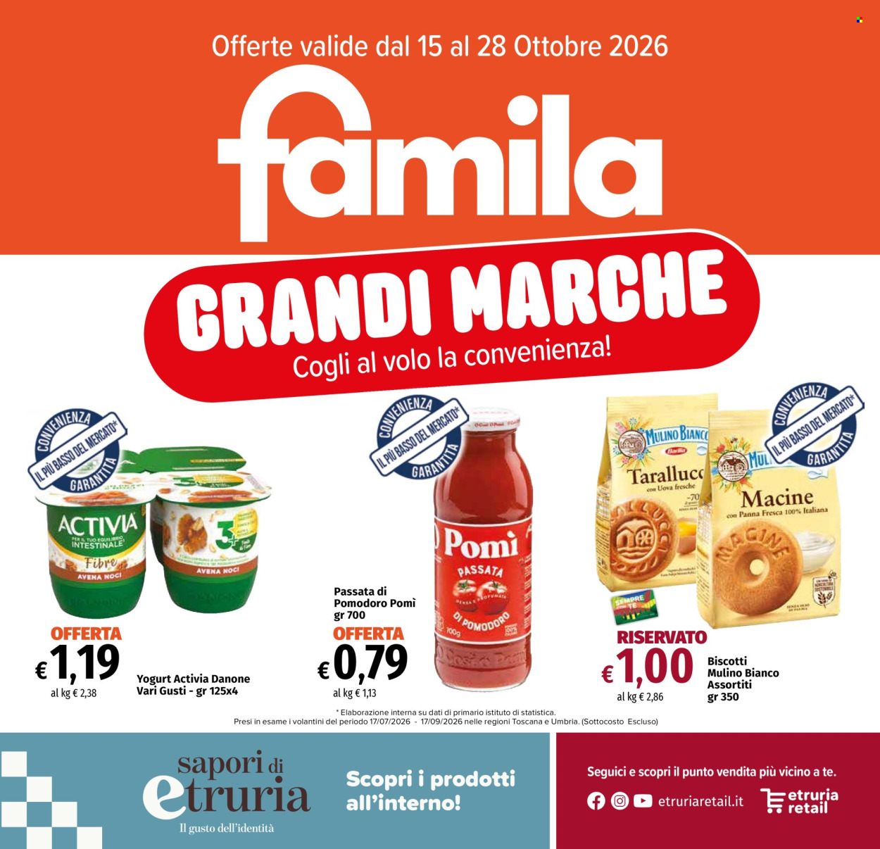 Leták Famila - 15.10.2026 - 28.10.2026. Strana 1