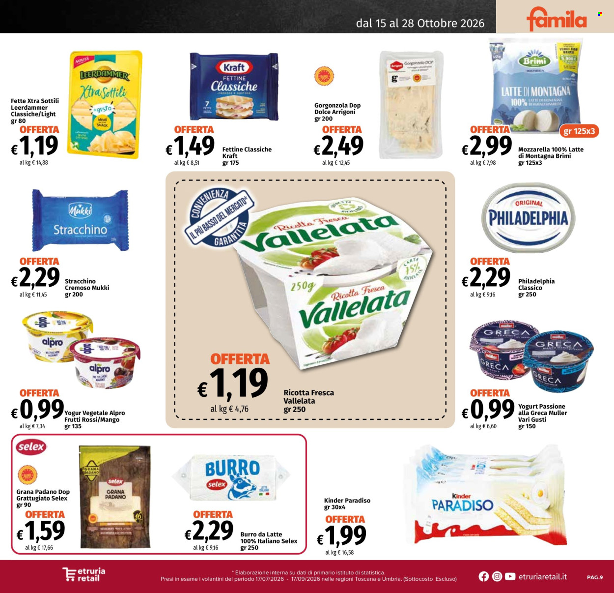 Volantino Famila - 15/10/2026 - 28/10/2026. Pagina 9
